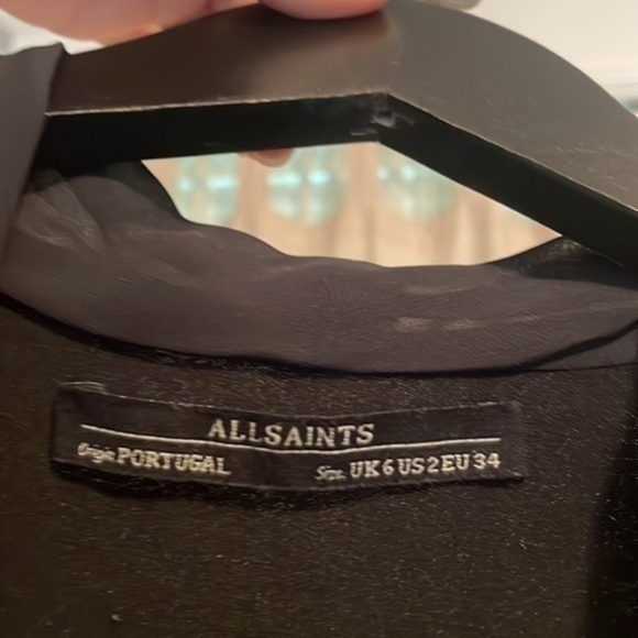 All Saints Abi dress black size 2 - Picture 5 of 13